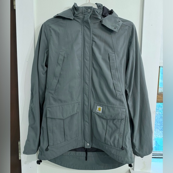 RARE Carhartt Storm Defender Relaxed Fit Lightweight Jacket Coat Balsam Green - Picture 2 of 9